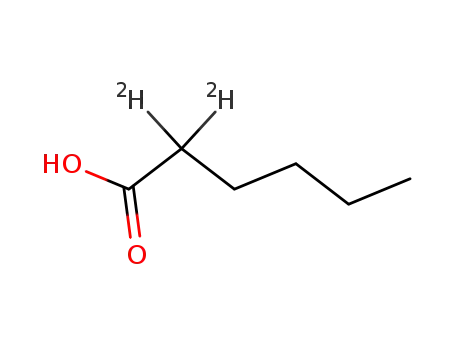 Molecular Structure of 55320-65-5 (HEXANOIC-2,2-D2 ACID)
