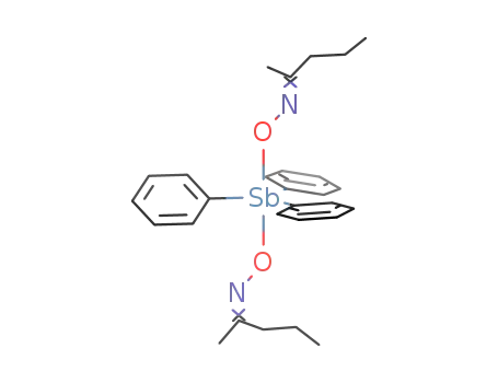 Molecular Structure of 75401-61-5 (bis(propylmethylketoximato)triphenylantimony(V))