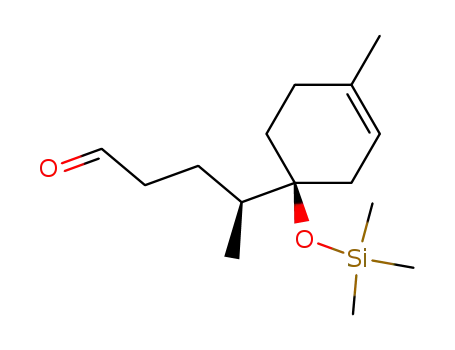 Molecular Structure of 105987-38-0 ((S)-4-((S)-4-Methyl-1-trimethylsilanyloxy-cyclohex-3-enyl)-pentanal)