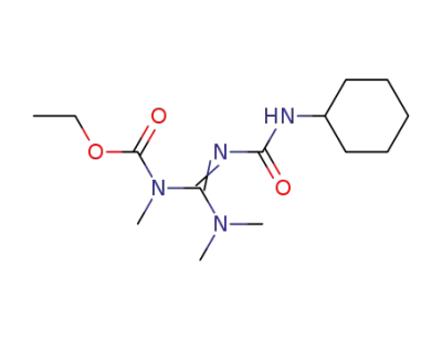 エチル N-{1-[(シクロヘキシルカルバモイル)イミノ]-2-(ジメチルアミノ)エチル}カルバマート