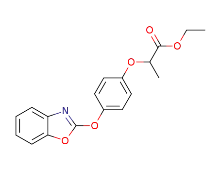 Propanoic acid, 2-[4-(2-benzoxazolyloxy)phenoxy]-, ethyl ester