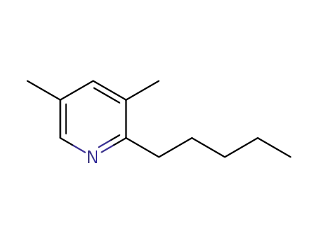 Molecular Structure of 1345623-05-3 (2-pentyl-3,5-dimethylpyridine)