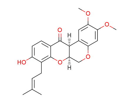 (6aS,12aS)-9-hydroxy-2,3-dimethoxy-8-(3-methylbut-2-en-1-yl)-6a,12a-dihydrochromeno[3,4-b]chromen-12(6H)-one