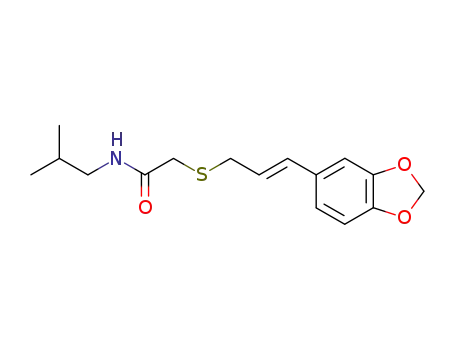 Molecular Structure of 736947-35-6 (2-[(E)-3,4-(methylenedioxy)cinnamylthio]-N-isobutylacetamide)