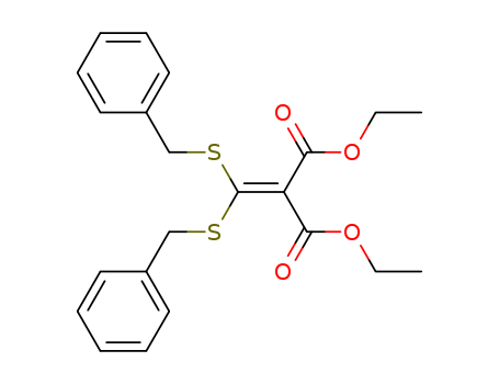 Molecular Structure of 19607-31-9 (Propanedioic acid, [bis[(phenylmethyl)thio]methylene]-, diethyl ester)