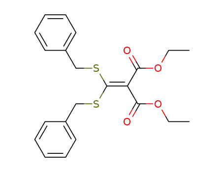 Molecular Structure of 19607-31-9 (Propanedioic acid, [bis[(phenylmethyl)thio]methylene]-, diethyl ester)