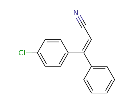 Molecular Structure of 198996-08-6 (2-Propenenitrile, 3-(4-chlorophenyl)-3-phenyl-, (Z)-)