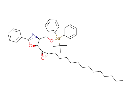(4S,5S)-4-(tert-Butyl-diphenyl-silanyloxymethyl)-2-phenyl-5-((2R,3S)-3-tridecyl-oxiranyl)-4,5-dihydro-oxazole
