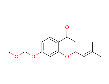 Molecular Structure of 1314539-20-2 (2'-prenyloxy-4'-methoxymethoxyacetophenone)