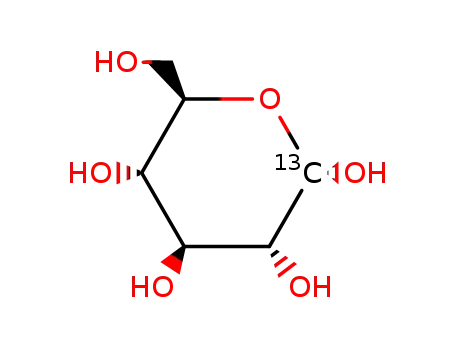 Molecular Structure of 40010-55-7 (α-<i>D</i>-[1-<sup>13</sup><i>C</i>]glucopyranose)