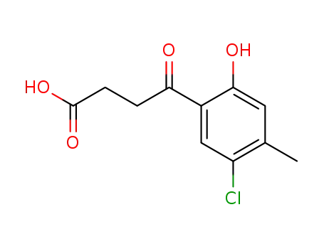 Molecular Structure of 62903-21-3 (4-(5-Chloro-2-hydroxy-4-methylphenyl)-4-oxobutanoic Acid)