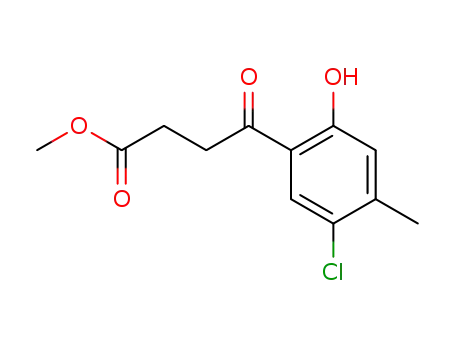 Molecular Structure of 127275-14-3 (Methyl 4-(5-Chloro-2-hydroxy-4-methylphenyl)-4-oxobutanoate)