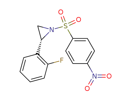 Molecular Structure of 832117-96-1 (Aziridine, 2-(2-fluorophenyl)-1-[(4-nitrophenyl)sulfonyl]-, (2S)-)