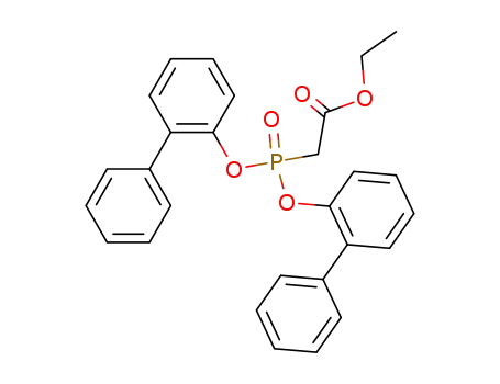 Molecular Structure of 851348-19-1 (Acetic acid, [bis([1,1'-biphenyl]-2-yloxy)phosphinyl]-, ethyl ester)