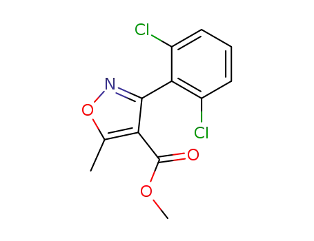 Molecular Structure of 4402-83-9 (METHYL 3-(2,6-DICHLOROPHENYL)-5-METHYLISOXAZOLE-4-CARBOXYLATE)