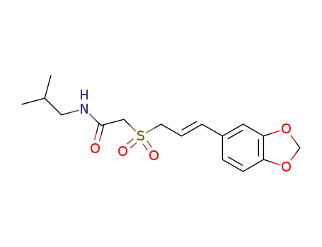 Molecular Structure of 736947-73-2 (2-[(E)-3,4-(methylenedioxy)cinnamylsulfonyl]-N-isobutylacetamide)