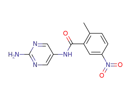 Molecular Structure of 925896-84-0 (Benzamide, N-(2-amino-5-pyrimidinyl)-2-methyl-5-nitro-)