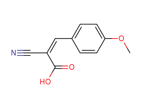 Molecular Structure of 1089301-34-7 (trans-2-<4-Methoxy-benzyliden>-2-cyan-essigsaeure)