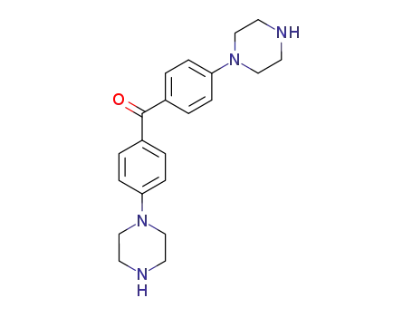 Molecular Structure of 69571-23-9 (Methanone, bis[4-(1-piperazinyl)phenyl]-)