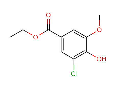 Molecular Structure of 94108-77-7 (ethyl 3-chloro-4-hydroxy-5-methoxybenzoate)