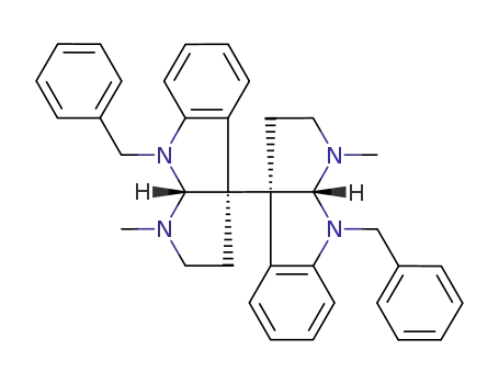 8,8'-dibenzyl-1,1'-dimethyl-2,3,8,8a,2',3',8',8'a-octahydro-1<i>H</i>,1'<i>H</i>-[3a,3'a]bi[pyrrolo[2,3-<i>b</i>]indolyl]