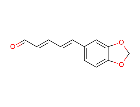 Molecular Structure of 83047-59-0 (2,4-Pentadienal, 5-(1,3-benzodioxol-5-yl)-, (E,E)-)