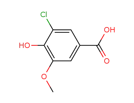 Molecular Structure of 62936-23-6 (5-CHLOROVANILLIC ACID)
