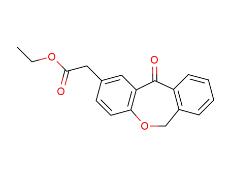Molecular Structure of 55453-90-2 (ethyl 2-(11-oxo-6,11-dihydrodibenzo[b,e]oxepin-2-yl)acetate)