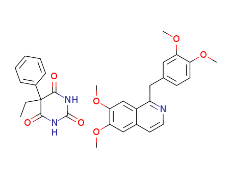 1-[(3,4-dimethoxyphenyl)methyl]-6,7-dimethoxy-isoquinoline; 5-ethyl-5-phenyl-1,3-diazinane-2,4,6-trione
