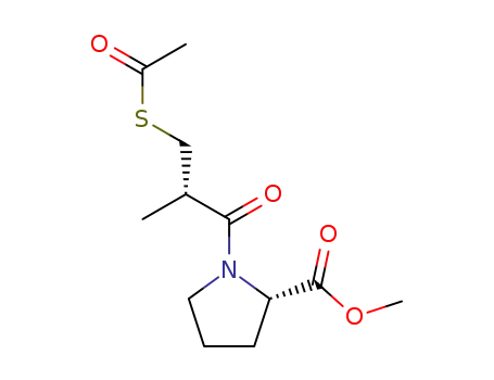 Molecular Structure of 97716-22-8 ((2S,2'S)-1-<3-(Acetylthio)-2-methylpropionyl>prolin-methylester)