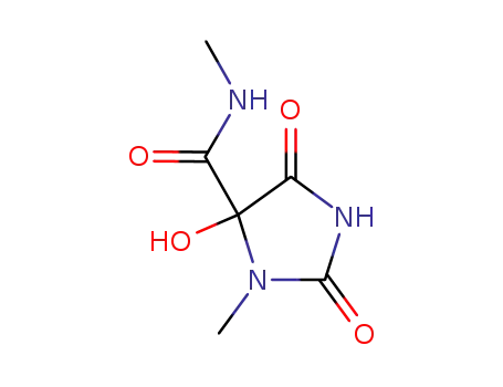 Molecular Structure of 5624-15-7 (4-Imidazolidinecarboxamide,4-hydroxy-N,3- dimethyl-2,5-dioxo- )