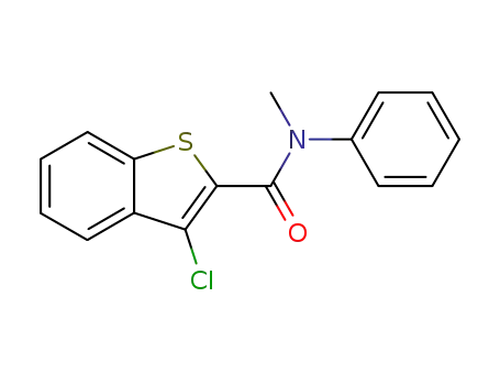 Molecular Structure of 105577-05-7 (3-chloro-N-methyl-N-phenyl-1-benzothiophene-2-carboxamide)