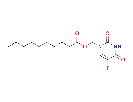 Molecular Structure of 66542-45-8 (Decanoic acid,
(5-fluoro-3,4-dihydro-2,4-dioxo-1(2H)-pyrimidinyl)methyl ester)