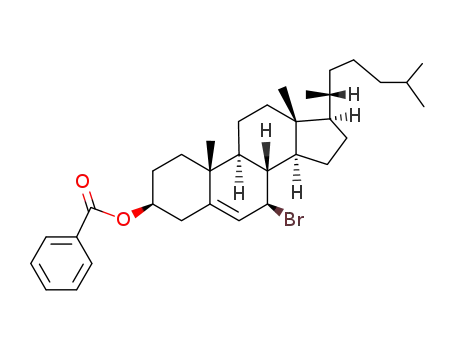 Molecular Structure of 65942-28-1 (7β-bromocholest-5-en-3β-ol benzoate)