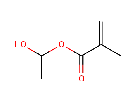 Molecular Structure of 16526-96-8 (2-Propenoic acid, 2-methyl-, 1-hydroxyethyl ester)