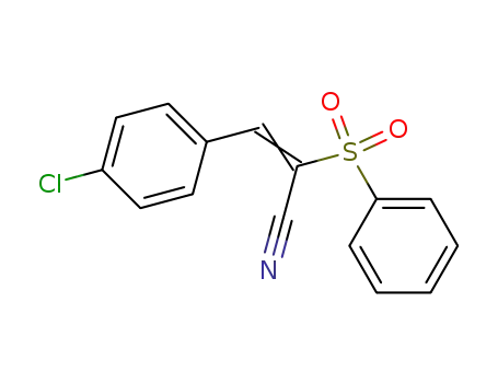 Molecular Structure of 50709-88-1 (3-(4-CHLOROPHENYL)-2-(PHENYLSULFONYL)ACRYLONITRILE)