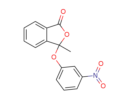 Molecular Structure of 132455-15-3 (3-Methyl-3-(3-nitro-phenoxy)-3H-isobenzofuran-1-one)