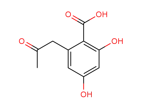 Molecular Structure of 1206-69-5 (2,4-dihydroxy-6-(2-oxopropyl)benzoic acid)