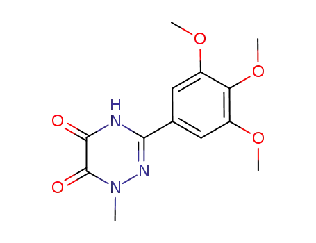 Molecular Structure of 1142408-82-9 (1-methyl-5,6-dioxo-3-(3,4,5-trimethoxyphenyl)-1,4,5,6-tetrahydro-1,2,4-triazine)