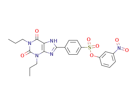 Benzenesulfonic acid,
4-(2,3,6,7-tetrahydro-2,6-dioxo-1,3-dipropyl-1H-purin-8-yl)-,
3-nitrophenyl ester