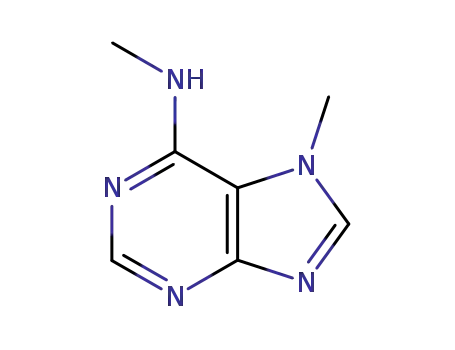 Molecular Structure of 5444-25-7 (N,7-dimethyl-7H-purin-6-amine)