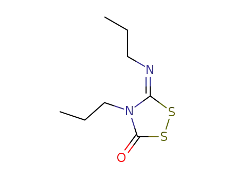 Molecular Structure of 108168-83-8 (1,2,4-Dithiazolidin-3-one, 4-propyl-5-(propylimino)-)