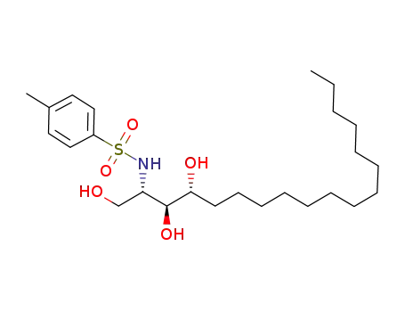 Molecular Structure of 174272-23-2 ((2S,3S,4R)-2-(p-tolylsulfonamido)-1,3,4-octadecanetriol)
