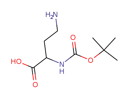 Molecular Structure of 2899-79-8 (4-Amino-2- [ (1,1-dimethylethoxy)carbonyl]amino]butanoic acid)