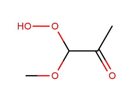 Molecular Structure of 107729-23-7 (2-Propanone, 1-hydroperoxy-1-methoxy- (9CI))
