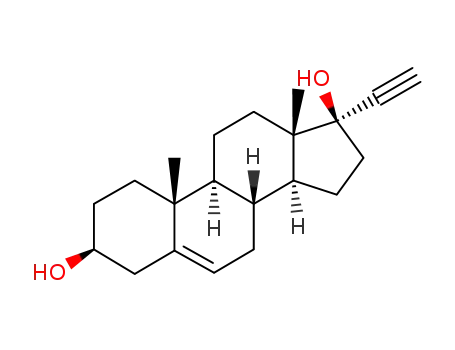 Molecular Structure of 3604-60-2 (17A-PREGN-5-EN-20-YNE-3B,17-DIOL)