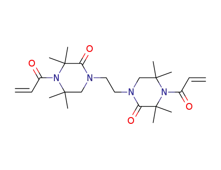 Molecular Structure of 101158-77-4 (1,1'-Ethylenebis(4-acryloyl-3,3,5,5-tetramethyl-2-piperazinone))