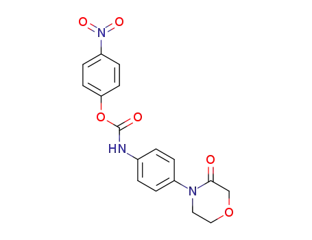 Molecular Structure of 635301-86-9 ([4-(3-oxo-morpholin-4-yl)-phenyl]-carbamic acid 4-nitro-phenyl ester)