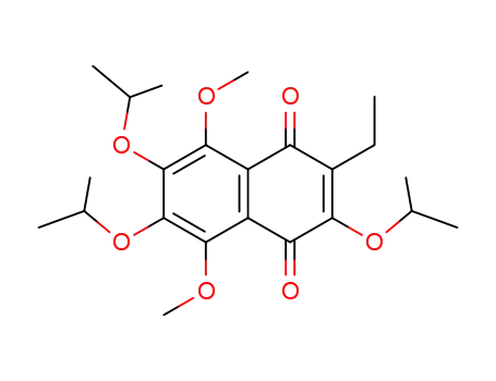 Molecular Structure of 944549-64-8 (2-ethyl-3,6,7-triisopropoxy-5,8-dimethoxy-[1,4]naphthoquinone)
