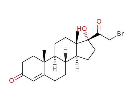 Molecular Structure of 20380-17-0 (21-bromo-17-hydroxypregn-4-ene-3,20-dione)